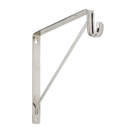 National Hardware National Hardware Silver Steel Shelf/Rod Bracket 32 Ga. 12-7/16 in. L S822-091